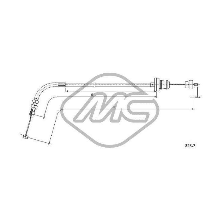 Akceleratoriaus trosas Metalcaucho 82120