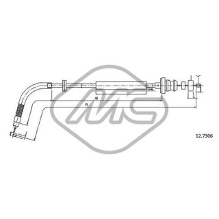 Akceleratoriaus trosas Metalcaucho 82128