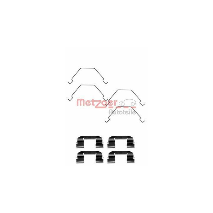 Priedų komplektas, diskinių stabdžių trinkelės METZGER 109-1292