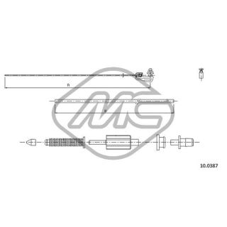 Akceleratoriaus trosas Metalcaucho 83200