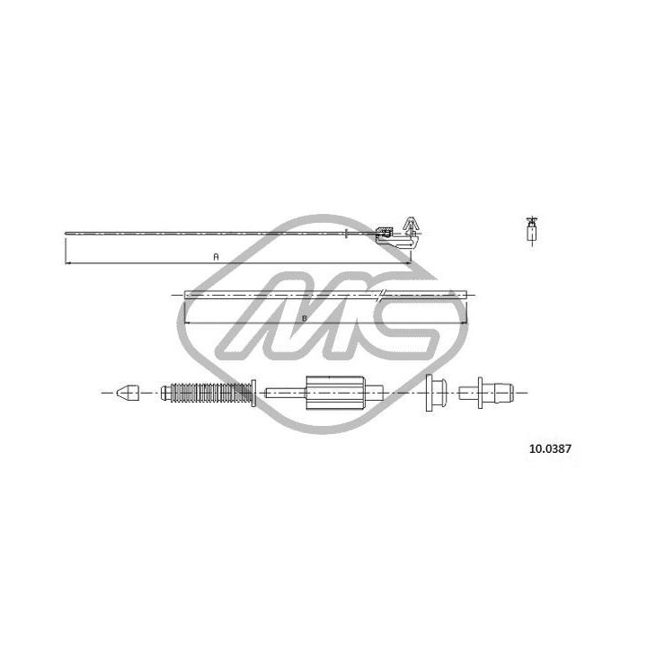 Akceleratoriaus trosas Metalcaucho 83200
