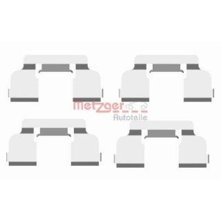 Priedų komplektas, diskinių stabdžių trinkelės METZGER 109-1698