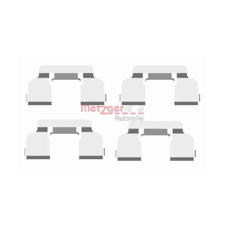 Priedų komplektas, diskinių stabdžių trinkelės METZGER 109-1698