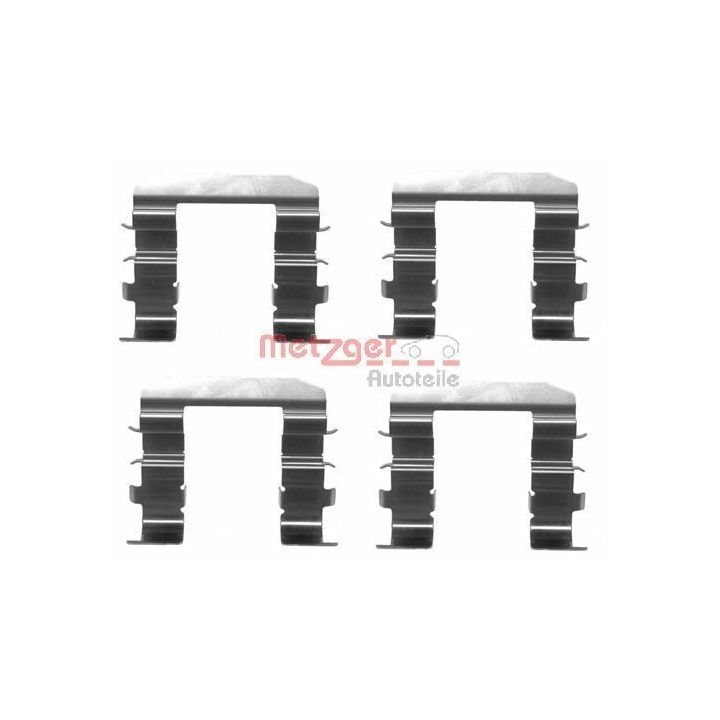 Priedų komplektas, diskinių stabdžių trinkelės METZGER 109-1708