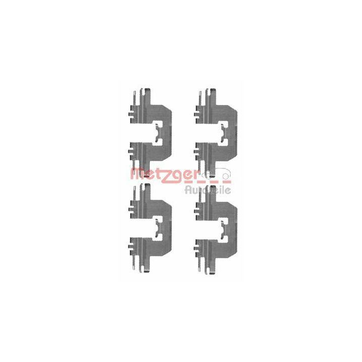 Priedų komplektas, diskinių stabdžių trinkelės METZGER 109-1724