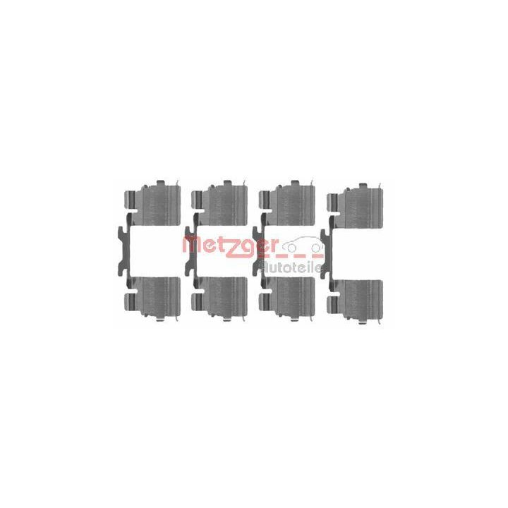 Priedų komplektas, diskinių stabdžių trinkelės METZGER 109-1725