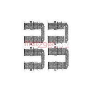 Priedų komplektas, diskinių stabdžių trinkelės METZGER 109-1734