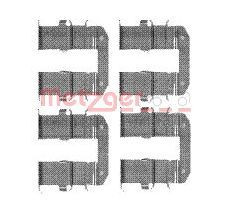 Priedų komplektas, diskinių stabdžių trinkelės METZGER 109-1734