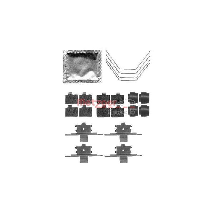 Priedų komplektas, diskinių stabdžių trinkelės METZGER 109-1791