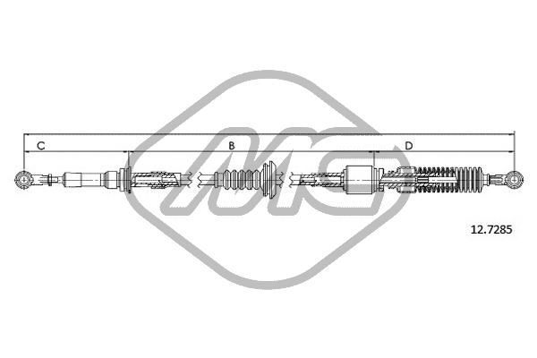 Trosas, neautomatinė transmisija Metalcaucho 80739