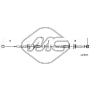 Trosas, neautomatinė transmisija Metalcaucho 81145