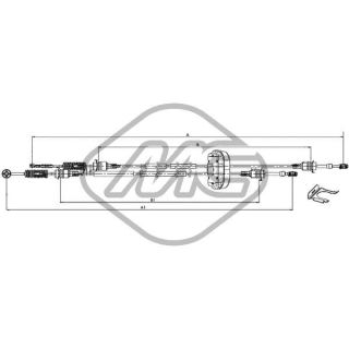 Trosas, neautomatinė transmisija Metalcaucho 82291