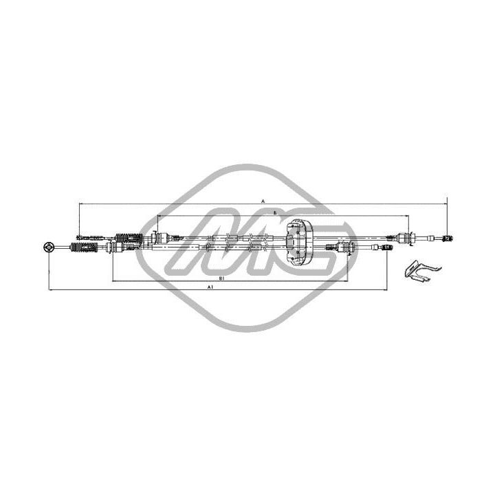 Trosas, neautomatinė transmisija Metalcaucho 82291