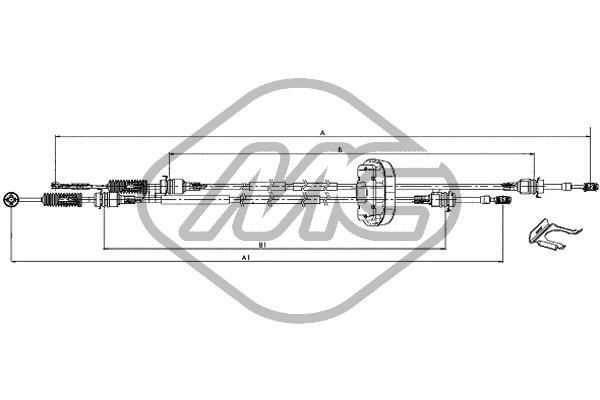 Trosas, neautomatinė transmisija Metalcaucho 82291
