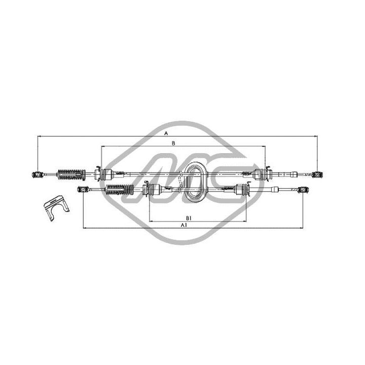 Trosas, neautomatinė transmisija Metalcaucho 82427