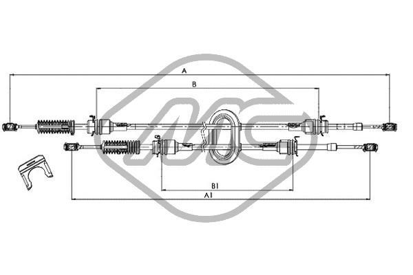 Trosas, neautomatinė transmisija Metalcaucho 82427