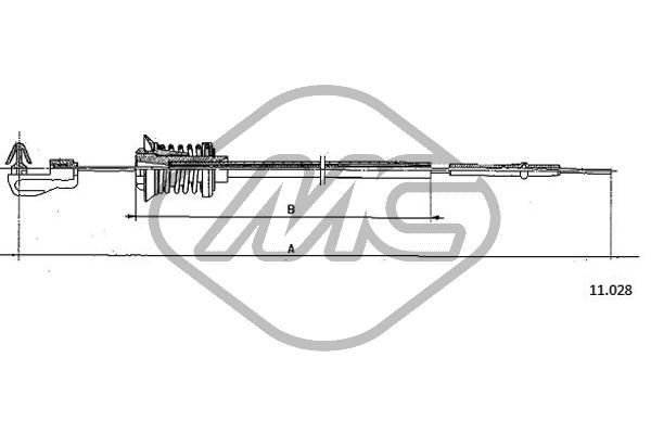 Akceleratoriaus trosas Metalcaucho 83135