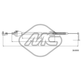 Akceleratoriaus trosas Metalcaucho 83190