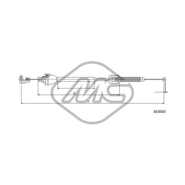 Akceleratoriaus trosas Metalcaucho 83190