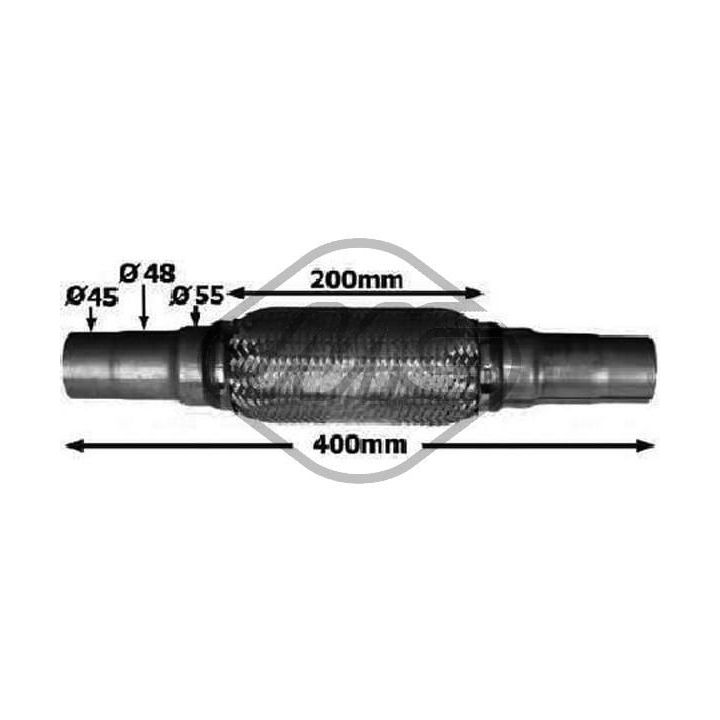 Lanksti žarna, išmetimo sistema Metalcaucho 02047