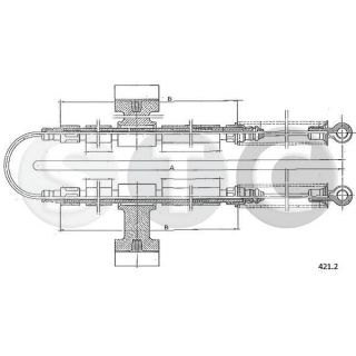 Trosas, stovėjimo stabdys STC T482086