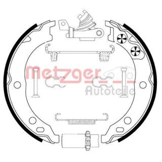 Stabdžių trinkelių komplektas, stovėjimo stabdis METZGER 0152019