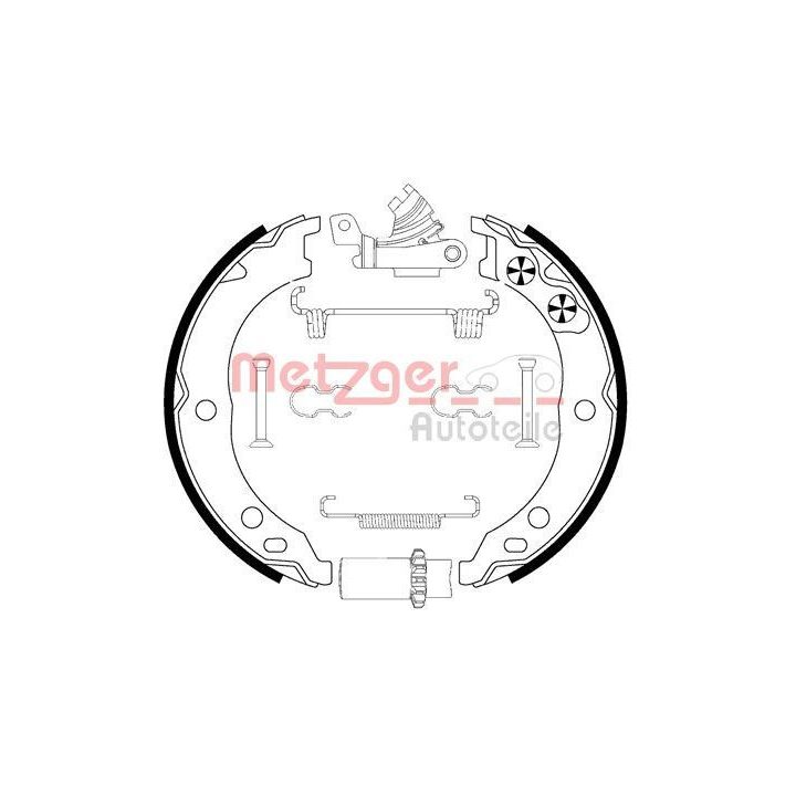 Stabdžių trinkelių komplektas, stovėjimo stabdis METZGER 0152019