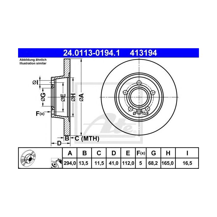 Stabdžių diskas 24.0113-0194.1