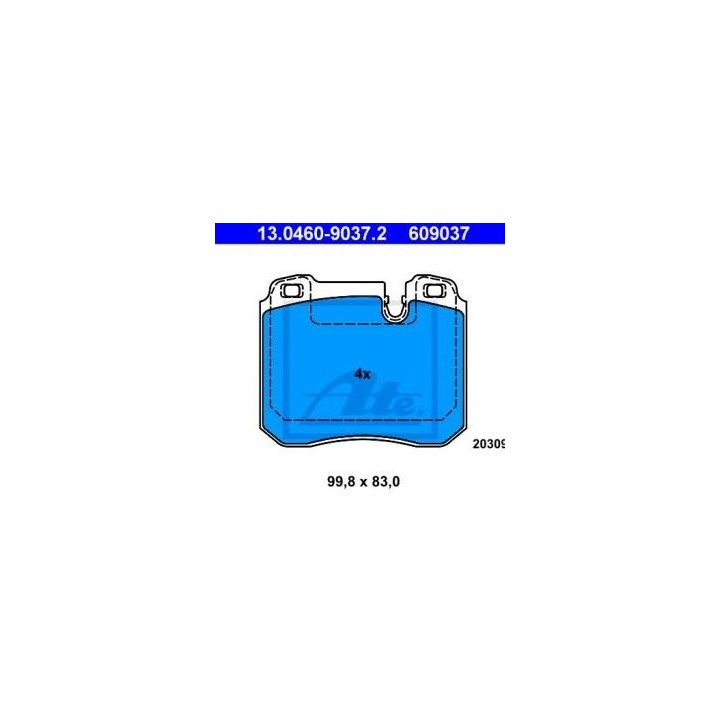 Stabdžių kaladėlės 13.0460-9037.2