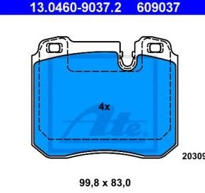 Stabdžių kaladėlės 13.0460-9037.2
