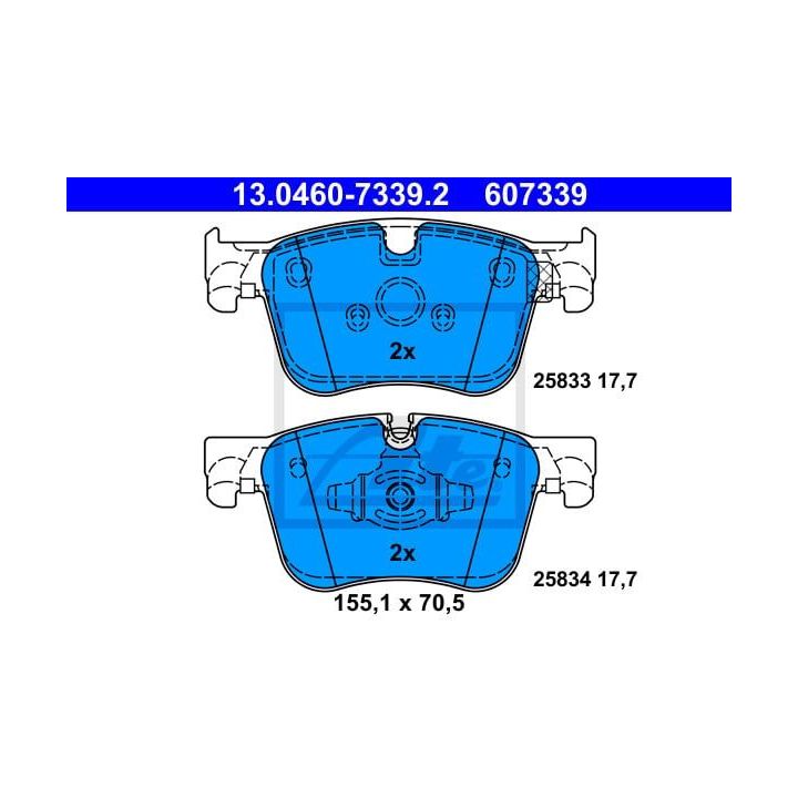 Stabdžių kaladėlės ATE 13.0460-7339.2