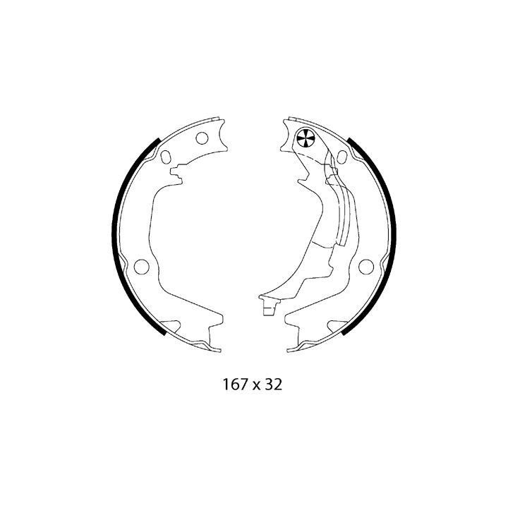 Stabdžių trinkelių komplektas, stovėjimo stabdis METZGER MG 227