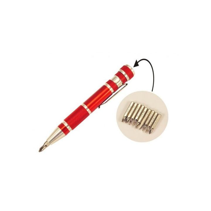 Atsuktuvas kišeninis su antgaliais 9vnt