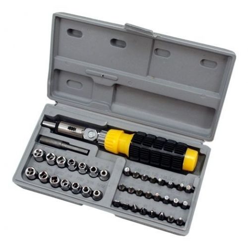 Antgalių ir galvučių rinkinys su terkšliniu šarnyriniu atsuktuvu 41d ( 712041 )