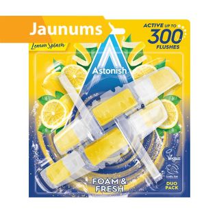 ASTONISH WC Pakabinamas valiklis- gaiviklis gaivaus citrinų kvapo 2x40g C2105