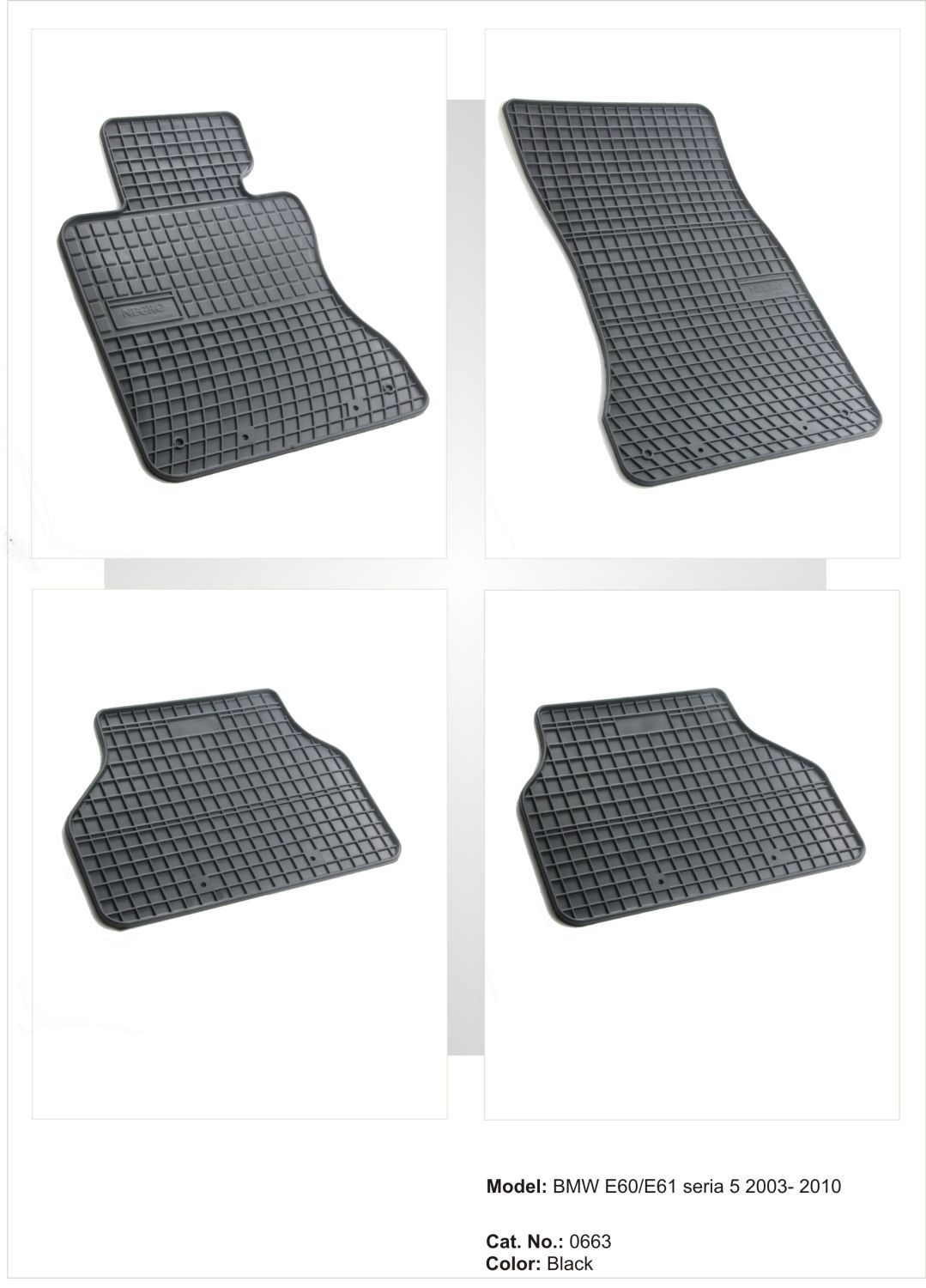GUMINIAI KILIMĖLIAI BMW 5 E60-E61 2003-2010