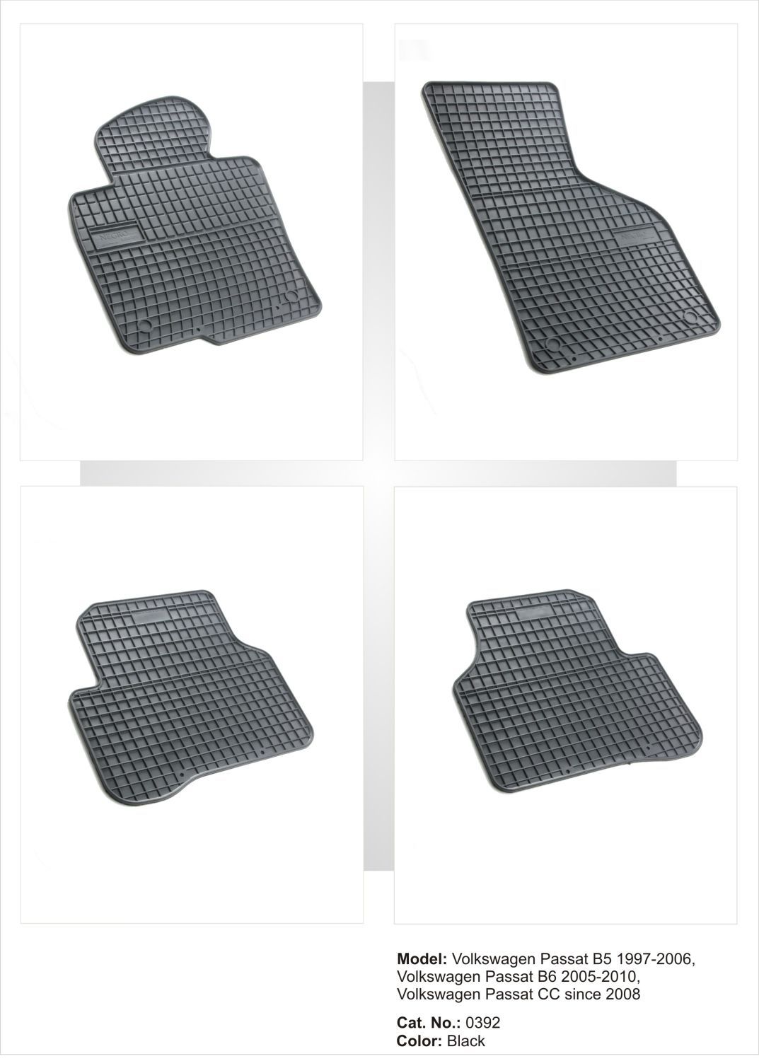 KILIMĖLIAI VW PASSAT B6 2005-2010; VW PASSAT B7 NUO 2010; VW PASSAT CC NUO 2008