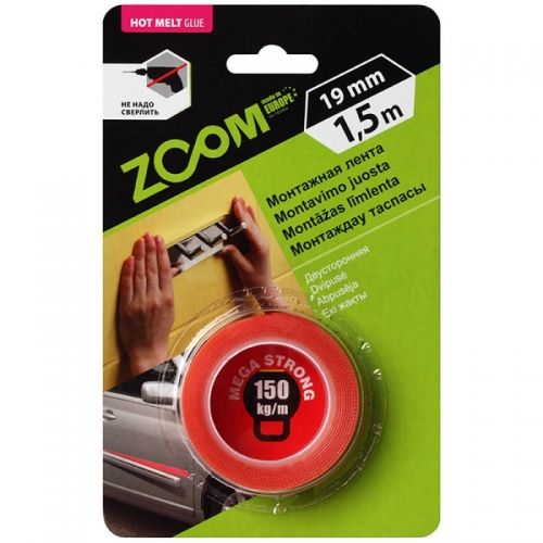 Juostelė MEGA Strong dvipusė montavimui 19mm x1