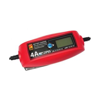 Akumuliatoriaus įkroviklis su mikroprocesoriumi 4A / LCD