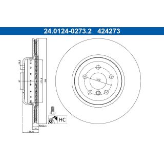 Stabdžių diskas ATE 24.0124-0273.2