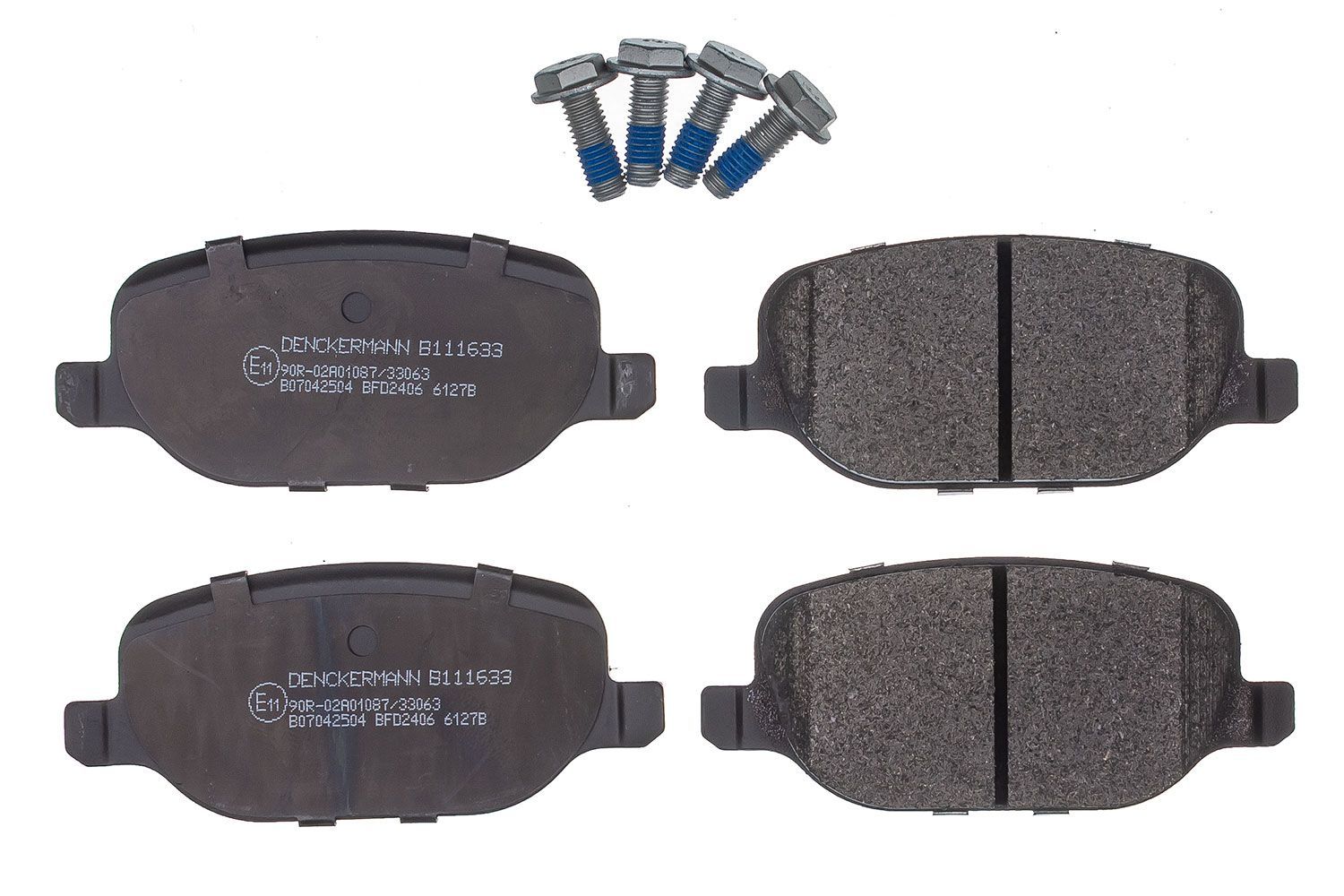 Stabdžių trinkelių rinkinys, diskinis stabdys DENCKERMANN B111633