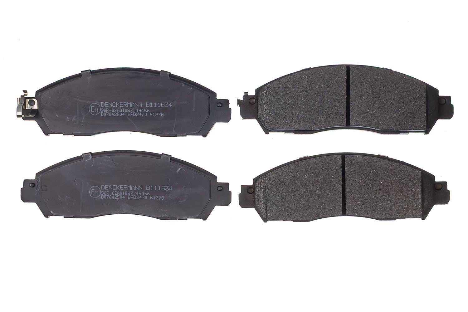 Stabdžių trinkelių rinkinys, diskinis stabdys DENCKERMANN B111634