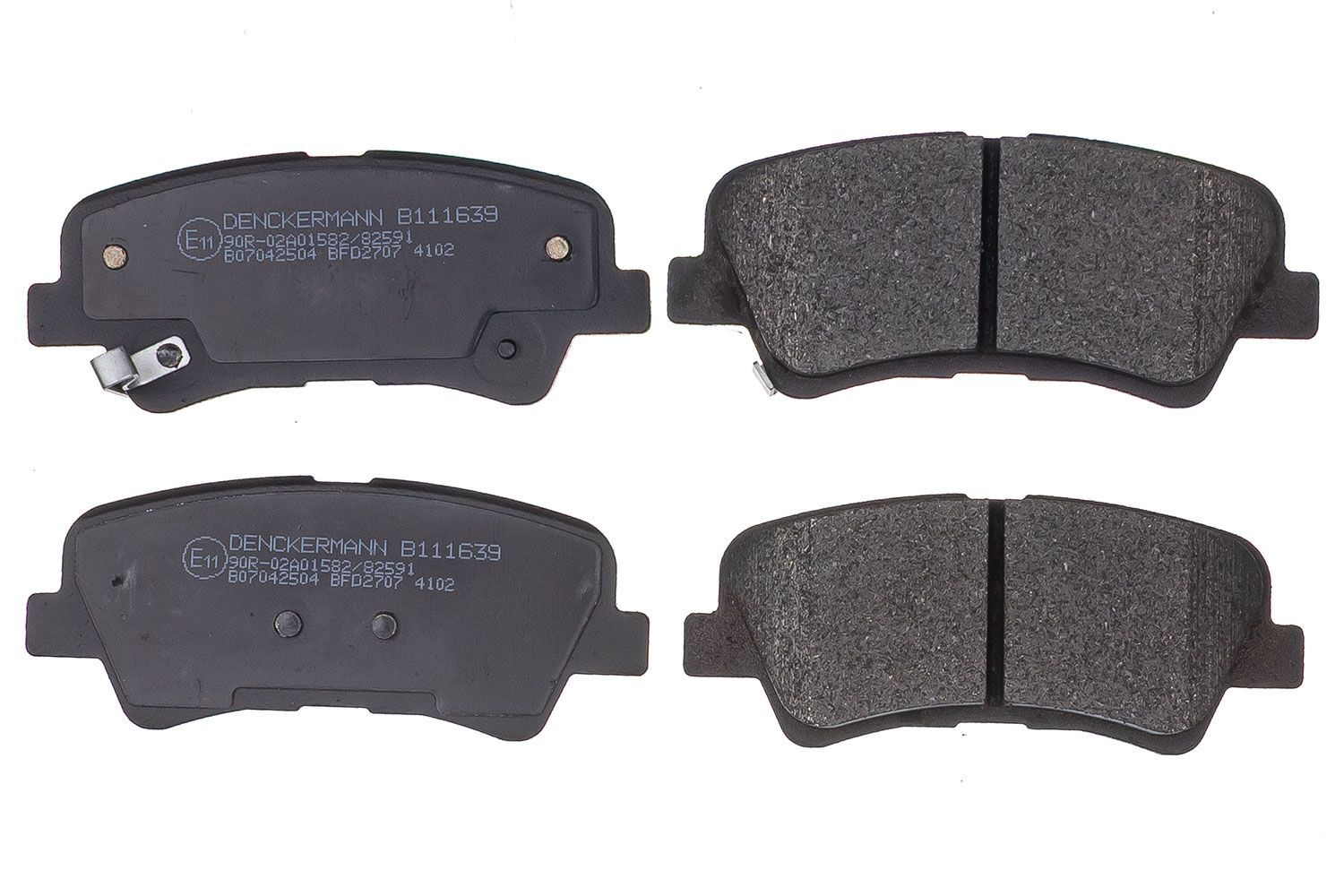 Stabdžių trinkelių rinkinys, diskinis stabdys DENCKERMANN B111639