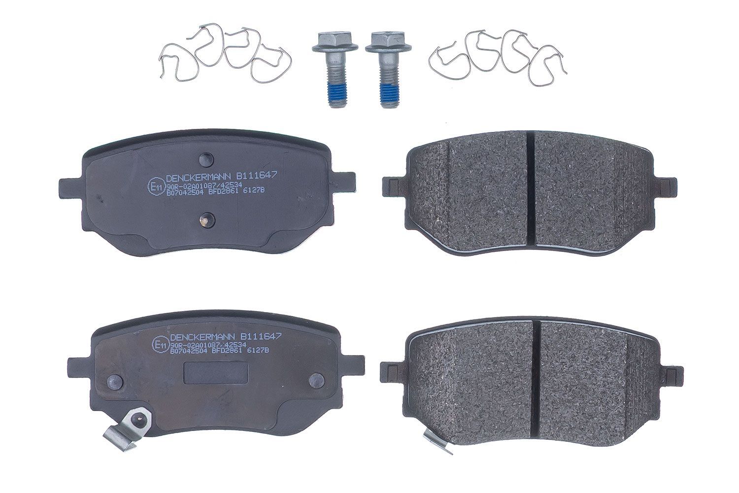 Stabdžių trinkelių rinkinys, diskinis stabdys DENCKERMANN B111647