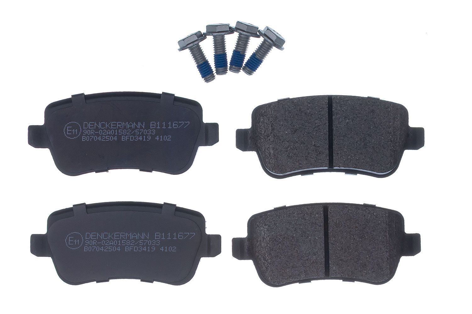 Stabdžių trinkelių rinkinys, diskinis stabdys DENCKERMANN B111677