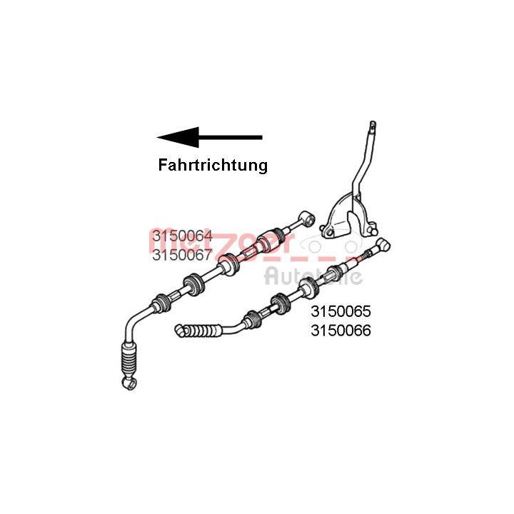 Trosas, neautomatinė transmisija METZGER 3150065