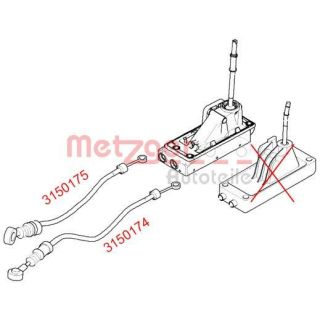 Trosas, neautomatinė transmisija METZGER 3150174