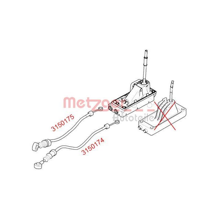 Trosas, neautomatinė transmisija METZGER 3150174