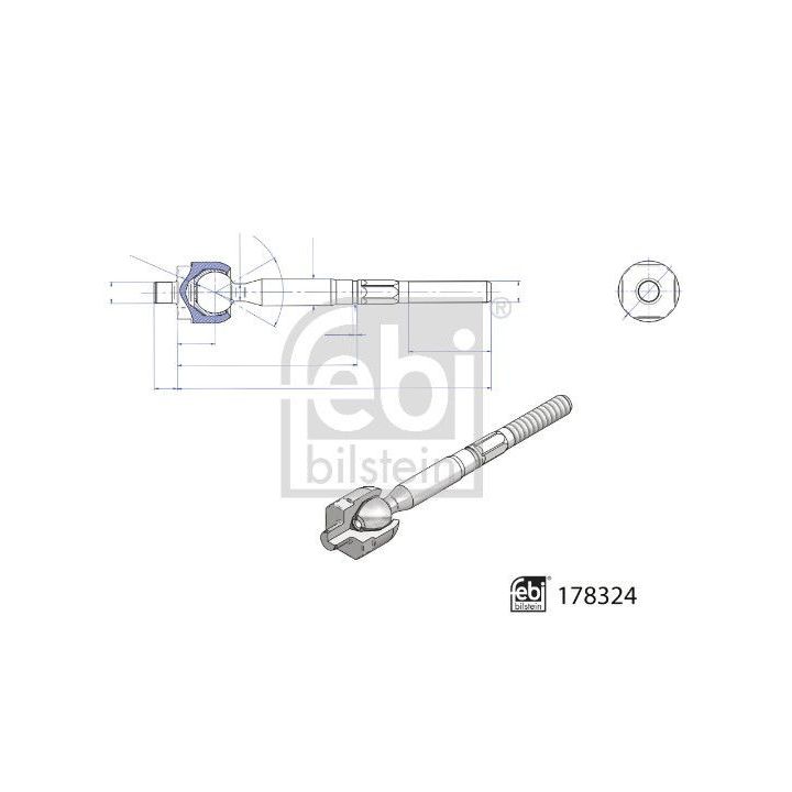 Vidinė skersinė vairo trauklė FEBI BILSTEIN 178324