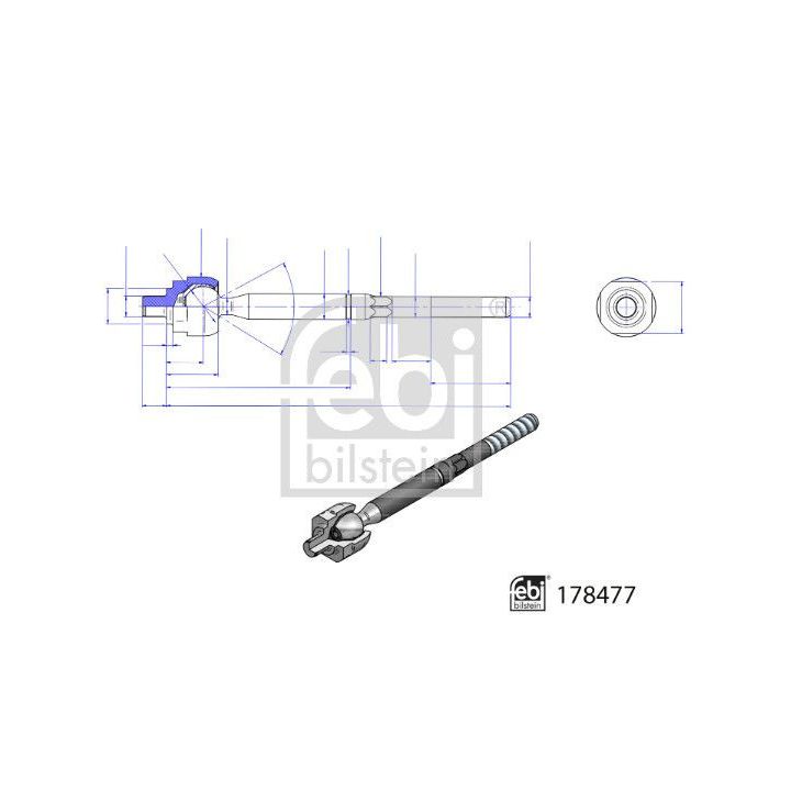Vidinė skersinė vairo trauklė FEBI BILSTEIN 178477